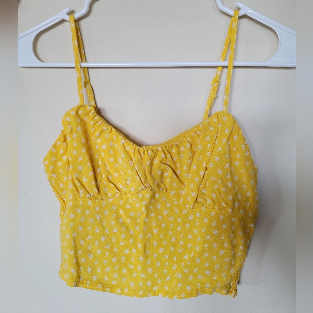 Yellow Floral Crop Top